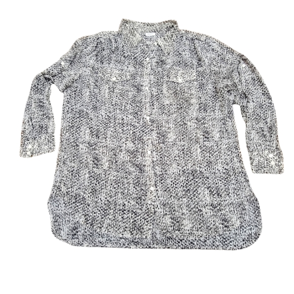DKNYC Tops - DKNYC Boho Gray/Brown 3/4 Blouse - 2XL (aprox)